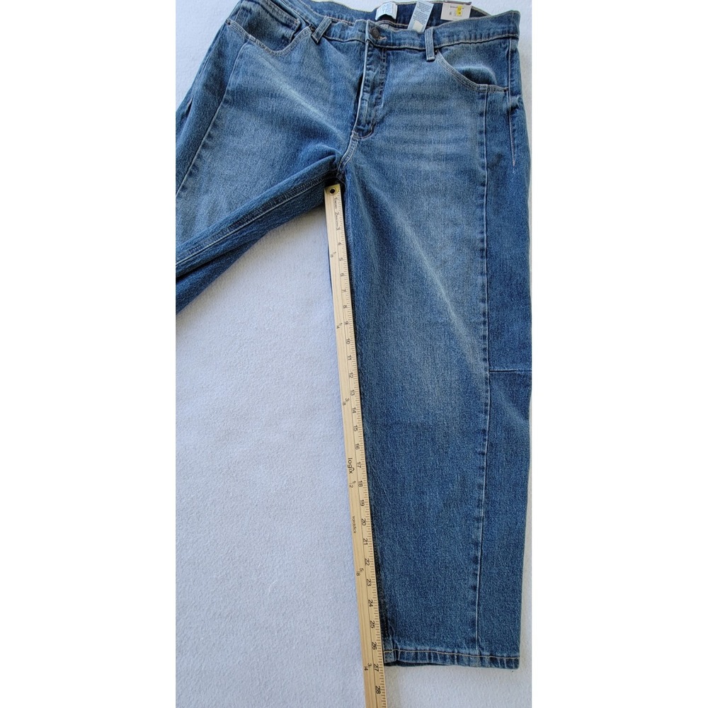 Time and Tru Women's Blue Jeans, Size 16, High Rise, Straight Stretch - Picture 4 of 15